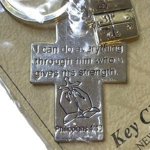 Codeena "Holy Bible" Key Chain Ring New